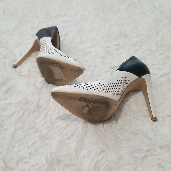 French Connection Black and White Pumps Sz 6 - Picture 3 of 10